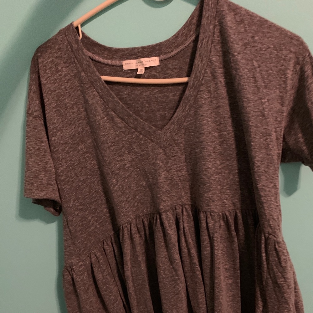 Grey peplum tee